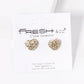 Crystal Pave 10mm Puffy Heart Stud Earrings