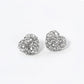 Crystal Pave 10mm Puffy Heart Stud Earrings