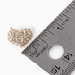 Crystal Pave 10mm Puffy Heart Stud Earrings