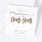 Crystal Pave 10mm Ribbon Bow Stud Earrings
