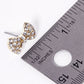 Crystal Pave 10mm Ribbon Bow Stud Earrings