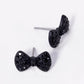 Crystal Pave 10mm Ribbon Bow Stud Earrings