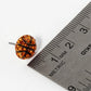 Crystal Pave 11mm Basketball Button Stud Earrings