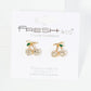 Crystal Pave 11mm Dainty Cherry Stud Earrings