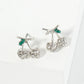 Crystal Pave 11mm Dainty Cherry Stud Earrings