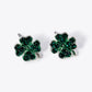 Crystal Pave 11mm Four-Leaf Clover Stud Earrings