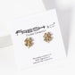 Crystal Pave 11mm Four-Leaf Clover Stud Earrings