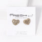 Crystal Pave 11mm Puffy Heart Stud Earrings