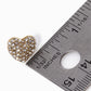 Crystal Pave 11mm Puffy Heart Stud Earrings