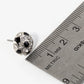 Crystal Pave 11mm Soccer Ball Button Stud Earrings