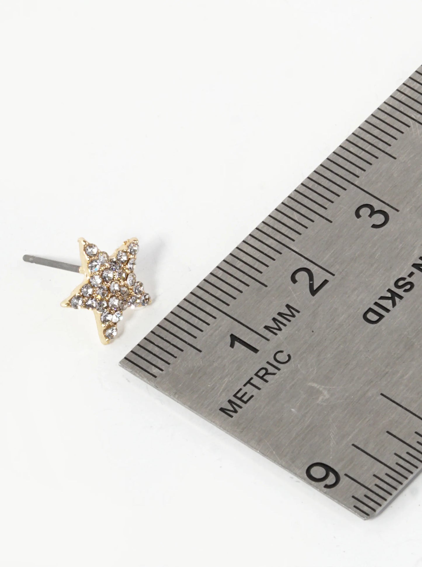 Crystal Pave 11mm Star Stud Earrings