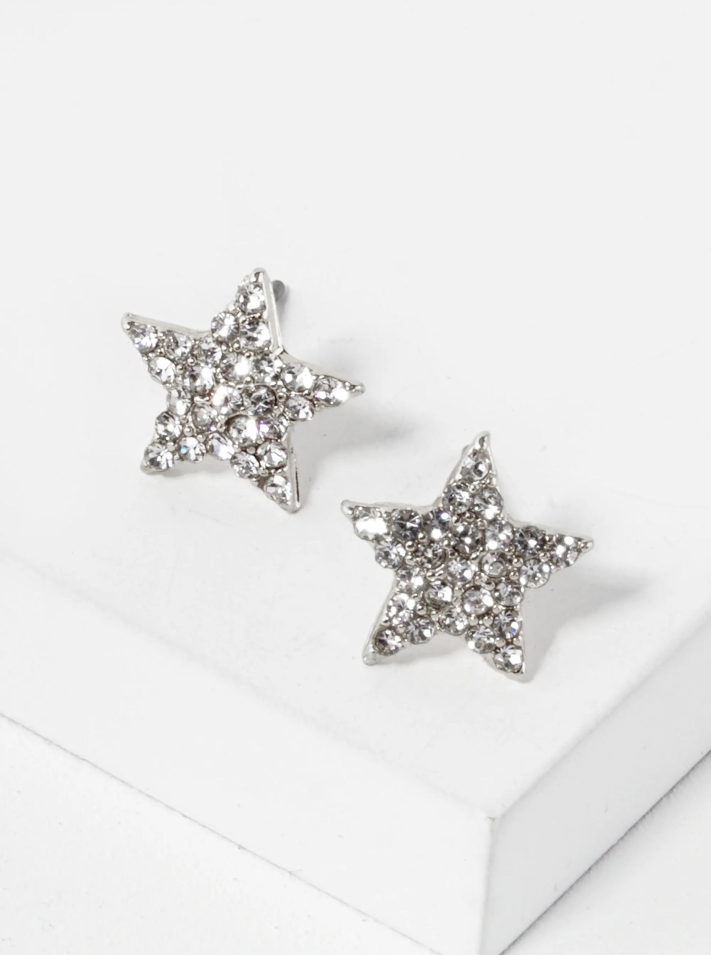 Crystal Pave 11mm Star Stud Earrings