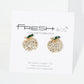Crystal Pave 12mm Apple Stud Earrings