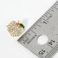 Crystal Pave 12mm Apple Stud Earrings