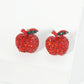 Crystal Pave 12mm Apple Stud Earrings