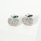 Crystal Pave 12mm Apple Stud Earrings