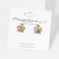 Crystal Pave 12mm Catholic Crown Stud Earrings