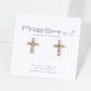 Crystal Pave 12mm Cross Stud Earrings