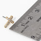 Crystal Pave 12mm Cross Stud Earrings