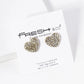 Crystal Pave 12mm Heart Post Stud Earrings