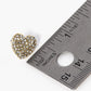Crystal Pave 12mm Heart Post Stud Earrings