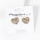 Crystal Pave 12mm Heart Stud Earrings