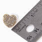 Crystal Pave 12mm Heart Stud Earrings