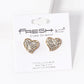 Crystal Pave 12mm Organic Heart Stud Earrings