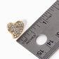 Crystal Pave 12mm Organic Heart Stud Earrings
