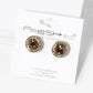 Crystal Pave 12mm Stone Button Stud Earrings