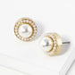 Crystal Pave 12mm Stone Button Stud Earrings