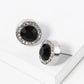Crystal Pave 12mm Stone Button Stud Earrings
