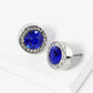 Crystal Pave 12mm Stone Button Stud Earrings