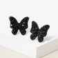 Crystal Pave 13mm Butterfly Post Stud Earrings