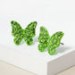 Crystal Pave 13mm Butterfly Post Stud Earrings