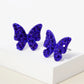 Crystal Pave 13mm Butterfly Post Stud Earrings