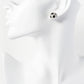 Crystal Pave 13mm Half Circle Soccer Ball Stud Earrings