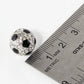 Crystal Pave 13mm Half Circle Soccer Ball Stud Earrings