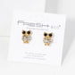 Crystal Pave 13mm Owl Spiritual Stud Earrings