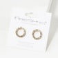 Crystal Pave 13mm Round Stud Earrings
