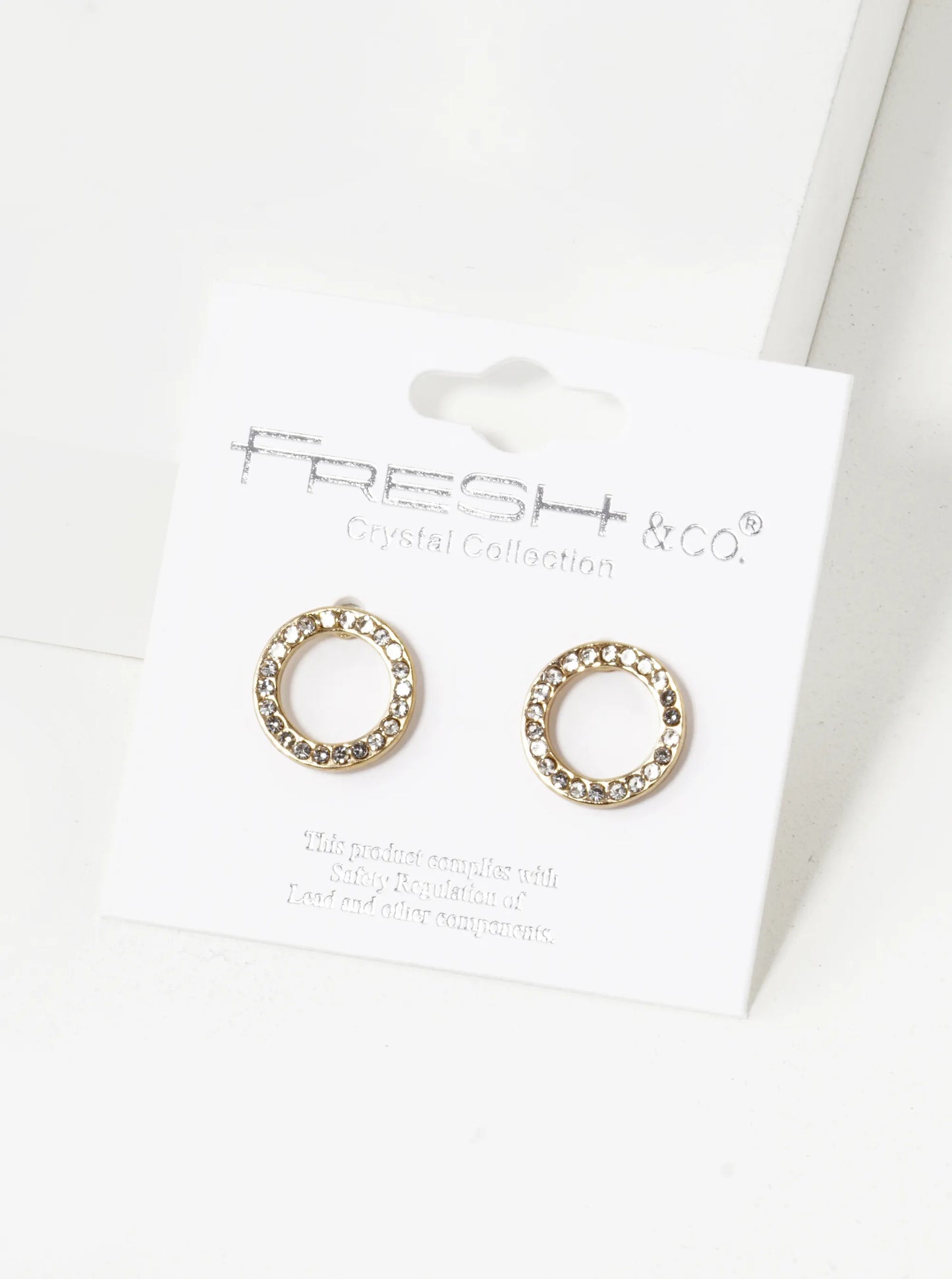 Crystal Pave 13mm Round Stud Earrings