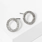 Crystal Pave 13mm Round Stud Earrings