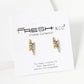Crystal Pave 14mm Lightning Bolt Stud Earrings