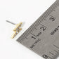 Crystal Pave 14mm Lightning Bolt Stud Earrings