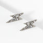 Crystal Pave 14mm Lightning Bolt Stud Earrings