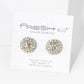 Crystal Pave 14mm Puffy Round Button Stud Earrings