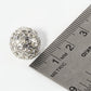 Crystal Pave 15mm Half Circle Volleyball Stud Earrings
