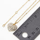 Crystal Pave 15mm Heart Pendant Necklace