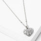 Crystal Pave 15mm Heart Pendant Necklace