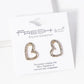 Crystal Pave 15mm Heart Stud Earrings